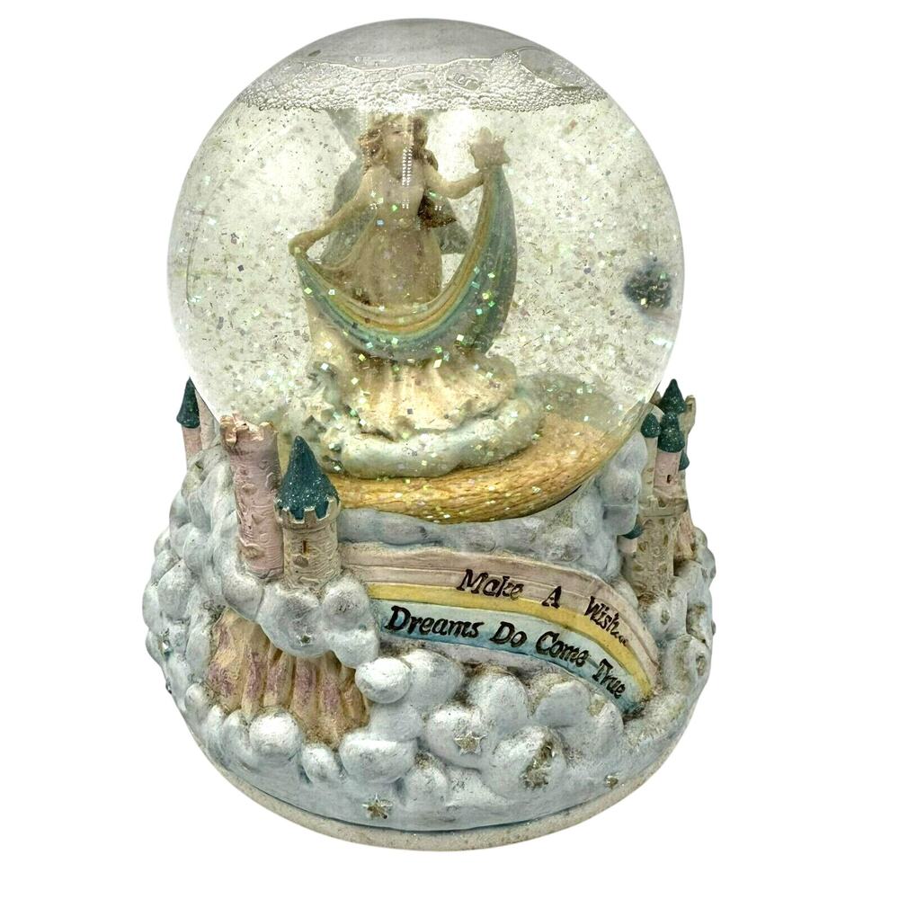 Pastel Fairy Castle Rainbow Visions Snow Globe Once Upon a Dream Marjorie Sarnat